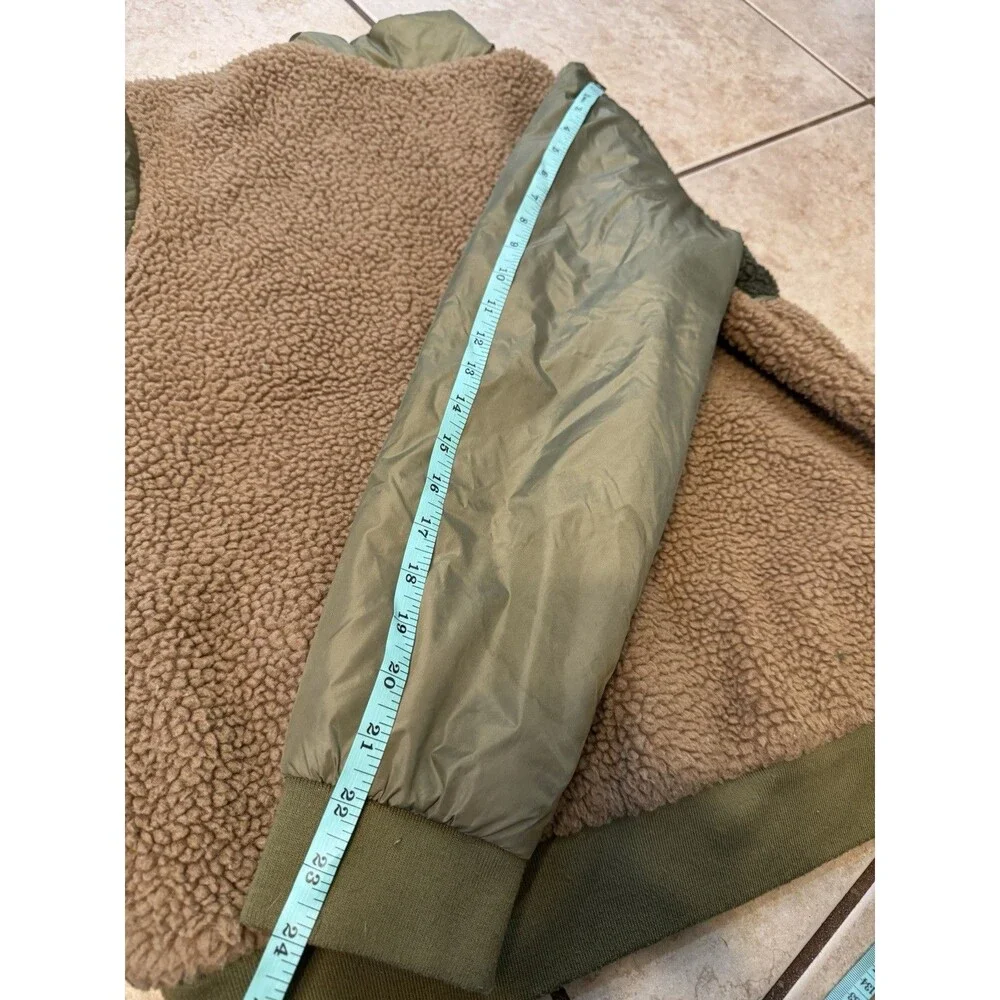 Universal Thread Womens Brown & Green Zip up Retro Hunter Style Jacket Medium - Picture 9 of 10